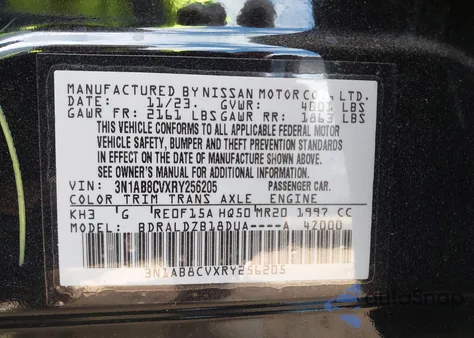 2024 Nissan Sentra Sv Xtronic Cvt from USA, damaged, VIN 3N1AB8CVXRY256205